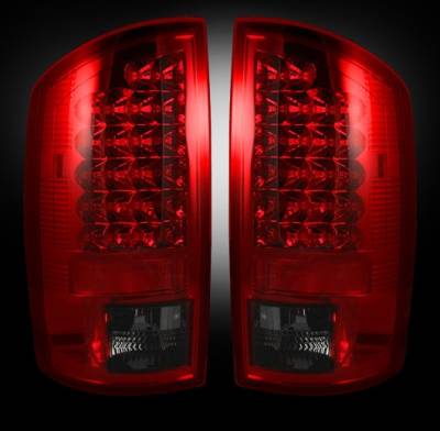 Dodge Ram Recon LED Taillights - Dark Red Smoked Lens - 264179RBK