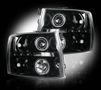 Recon - Chevrolet Silverado Recon Projector Headlights - 264195BK - Image 1