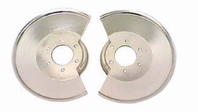Rugged Ridge Brake Dust Shield with 2 Bolt Caliper Plate - Pair - Stainless Steel - 11121-02