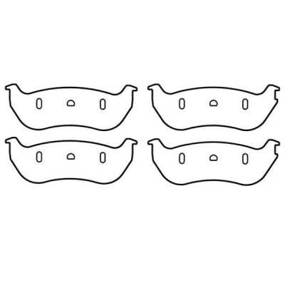 Omix Disc Brake Pad Kit - 4 Piece - 16729-1