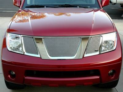 Nissan Frontier MX Series Silver Upper Grille - 3PC - NIS-1526-S