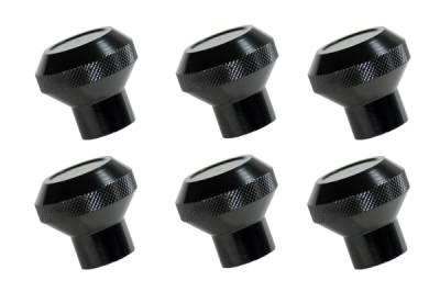 Rugged Ridge Instrument Knob Set - 6 Piece - Black - 11126-02