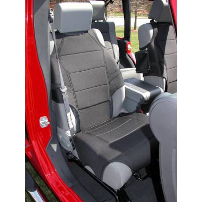 Omix - Rugged Ridge Seat Vest Cover - Black - Neoprene - Pair - 13235-2 - Image 2