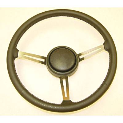 Omix Steering Wheel - Leather Trim - 18031-08