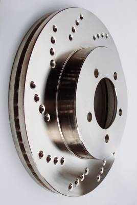 SP Performance - Jeep Wrangler SP Performance Cross Drilled Vented Front Rotors - C51-15 - Image 2