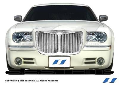 Chrysler 300 SES Trim Billet Grille - 304 Chrome Plated Stainless Steel - Vertical Replacement - CG107R