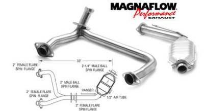 MagnaFlow Direct Fit Main Catalytic Converter with Pre-Converter - 93360
