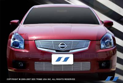 Nissan Maxima SES Trim Billet Grille - 304 Chrome Plated Stainless Steel - Top - CG149