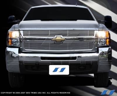 Chevrolet Silverado SES Trim Billet Grille - 304 Chrome Plated Stainless Steel - CG159