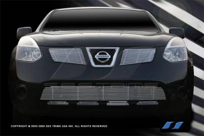 Nissan Rogue SES Trim Billet Grille - 304 Chrome Plated Stainless Steel - Top - CG207