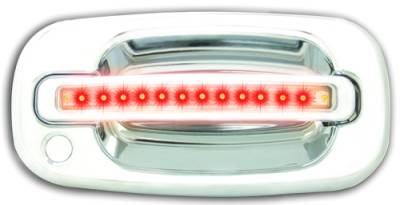 Cadillac Escalade IPCW LED Door Handle - Front - Chrome - Both Sides with Key Hole - 1 Pair - CLR99C18F