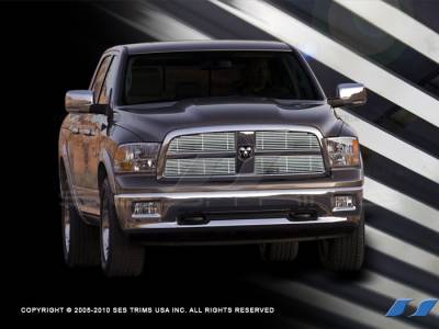 SES Trim - Dodge Ram SES Trim Billet Grille - 304 Chrome Plated Stainless Steel - CG219 - Image 1