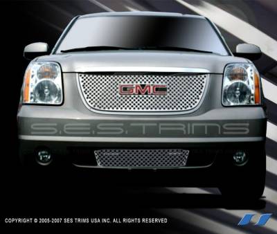 GMC Yukon SES Trim Stamped Grille - 304 Chrome Plated Stainless Steel - Circle - CGP147A-B