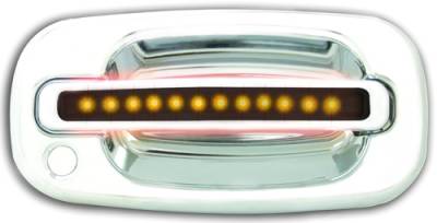 GMC Sierra IPCW LED Door Handle - Front - Chrome - Both Sides with Key Hole - 1 Pair - CLY99S18F