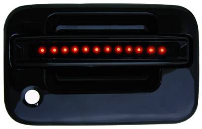 Ford F250 IPCW LED Door Handle - Front - Black - Both Sides with Key Hole - 1 Pair - FLR04BF
