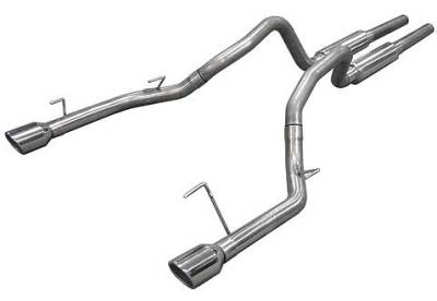 Ford Mustang Pypes 409 Stainless Steel Mid-Muffler Catback with Polished 304 Tips - 20019