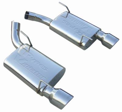 Ford Mustang Pypes Fully Polished 304 Stainless Steel Violator Axle-Back Exhaust - 20043