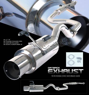 Honda Civic Option Racing Cat-Back Exhaust - 41-20113