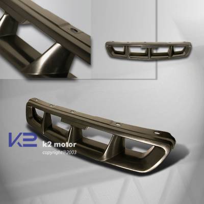 K2 - Civic Front Hood Grille - Carbon - Black - Image 2