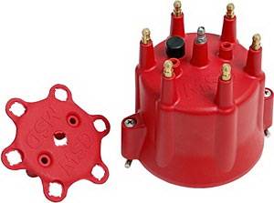 Chevrolet MSD Ignition Distributor Cap - 6 Cylinder - Clip Down - 8014