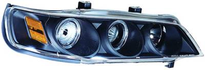 Honda Accord IPCW Headlights - Projector with Rings & Corners with Amber Reflector - 1 Pair - CWS-710B2