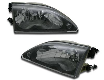 Ford Mustang Euro Black Headlights