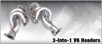 Two 3-1 Ceramic Exhaust Headers - HHC5522