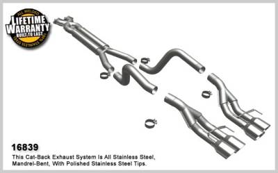 Chevrolet Corvette Magnaflow Dual Split Rear Exit Stainless Steel Cat-Back Exhaust System - 16839