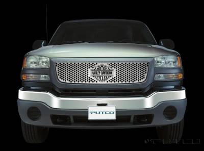 GMC Sierra Putco Punch Grille Insert with Bar & Shield - 52138