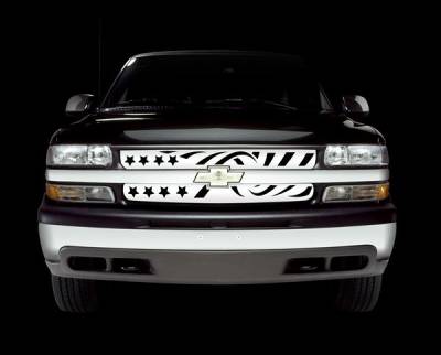 Dodge Ram Putco Patriot Stainless Steel Grille with Ram Head & Stars Design - 86134