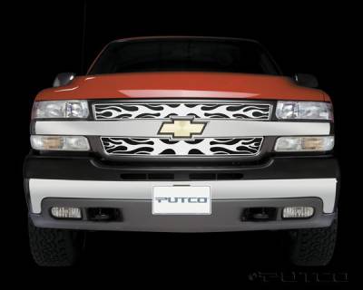 Chevrolet Silverado Putco Flaming Inferno Stainless Steel Grille - 89107