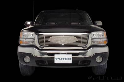 GMC Sierra Putco Liquid Grille Insert with Classic Logo - 94238
