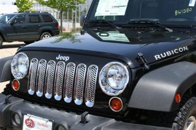 Putco - Jeep Wrangler Putco Chrome Trim Grille Covers - 400523 - Image 4