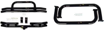 Rugged Ridge Tubular Bumper Nerf Bar Kit - Black Powdercoated - 11501-04