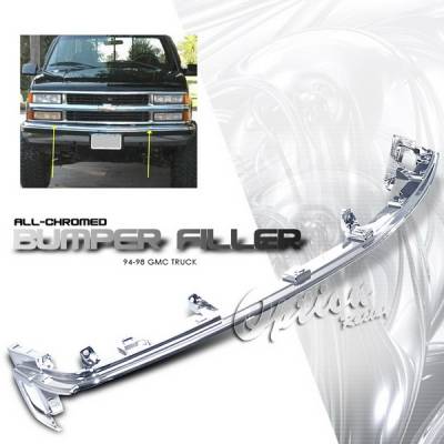 Chevrolet C10 Option Racing Chrome Grille - Upper Bumper Filler - Chrome - 1PC - 65-15330