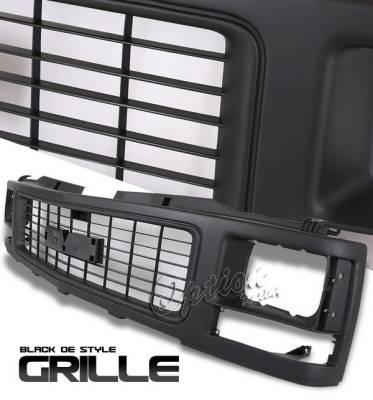 GMC CK Truck Option Racing Black Grille - OEM Style - 80-15121