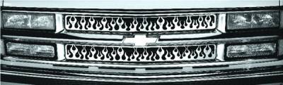 Chevrolet Tahoe Pilot Stainless Steel Flame Grille Insert - Set - SG-141