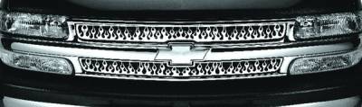 Chevrolet Tahoe Pilot Stainless Steel Flame Grille Insert - Set - SG-142