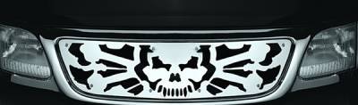 Ford F250 Pilot Stainless Steel Skull Honeycomb Grille Insert - 1PC - SG-232