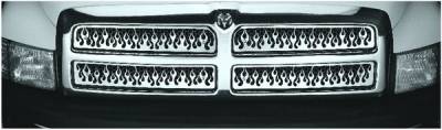 Dodge Ram Pilot Stainless Steel Flame Grille Insert - Set - SG-341
