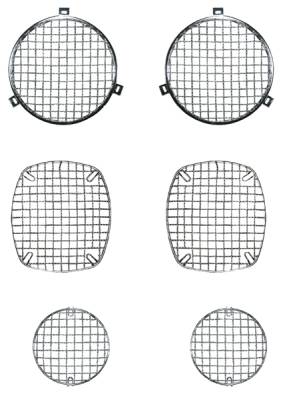 Rugged Ridge Stone Guard Kit - Head Light Protectors - 6 Piece - Stainless - 11102-01