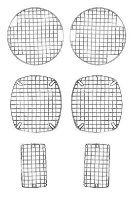 Rugged Ridge Stone Guard Kit - Head Light Protectors - 6 Piece - Stainless - 11102-03