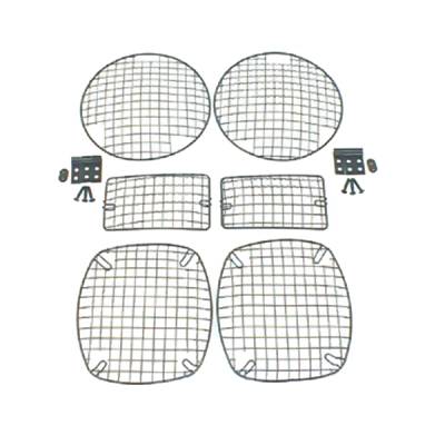 Rugged Ridge Stone Guard Kit - Head Light Protectors - 6 Piece - Black - 11236-01