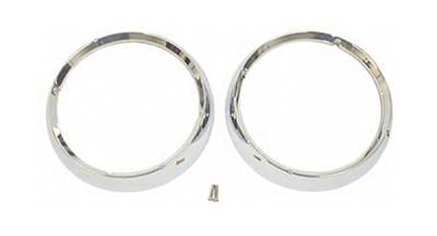 Omix Headlight Bezel - Pair - Chrome - 12419-04