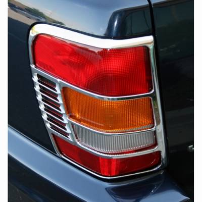 Omix Tail Light Trim Cover - Chrome - Pair - 13310-11