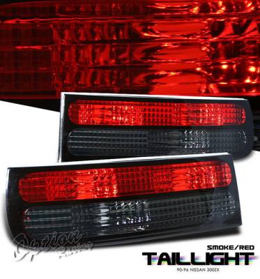 Nissan 300Z Option Racing LED Taillights - Red & Smoke - 21-36187
