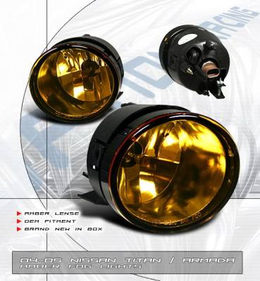 Nissan Armada Option Racing Fog Light Kit - Amber - 28-36151