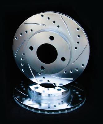 Royalty Rotors - Mercedes-Benz S Class Royalty Rotors Slotted & Cross Drilled Brake Rotors - Front - Image 2