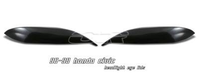 Honda Civic Option Racing Headlight Eyelids - 49-20110