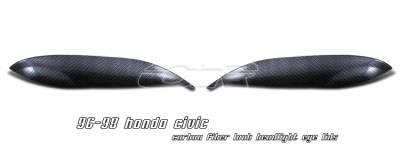 Honda Civic Option Racing Headlight Eyelids - 49-20111